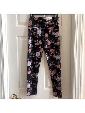 SO Sporty High Rise Leggings Black Floral Women's Small